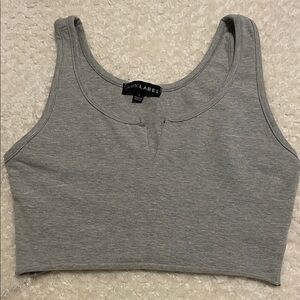 JLUXLABEL Gray Crop Top